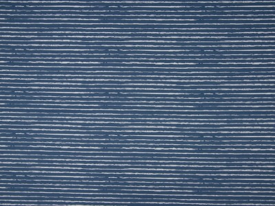 0,5m BW Unregelmäßige Streifen, jeansblau weiß - Auch in anderen Farben erhältlich.