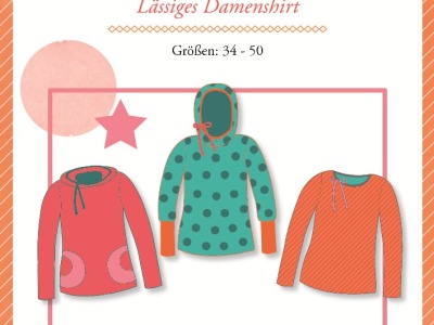 1Stk Lady Rose Damenshirt Papier Schnittmuster by farbenmix Gr 34-50