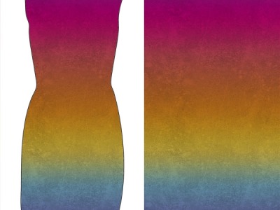1m Bio French Terry Sommersweat Leather Gradient Rainbow by Astrokatze Farbverlauf bunt Regenbogen