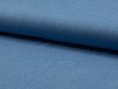 05m Viskose Chambray uni Jeans dünn light blue