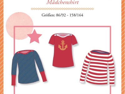 1Stk Mariella Mädchenshirt Papier Schnittmuster by farbenmix Gr 86-164