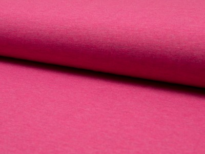 0,5m Jersey uni meliert, fuchsia pink 016 - Auch in anderen Farben erhältlich.