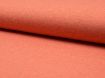 0,5m Jersey uni meliert, orange 034 - Auch in anderen Farben erhältlich.