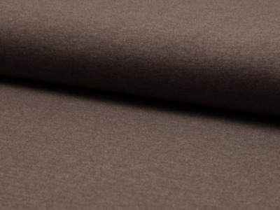 05m Jersey uni meliert dunkelbraun 058 - Auch in anderen Farben erhältlich