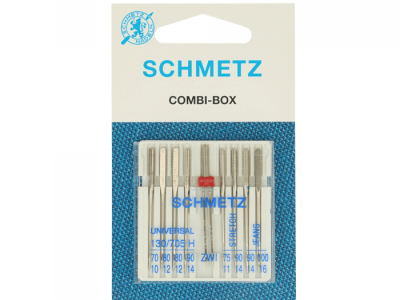 1Pck Combi-Box Nadeln für die Nähmaschine von Schmetz Inhalt: 9 Stück