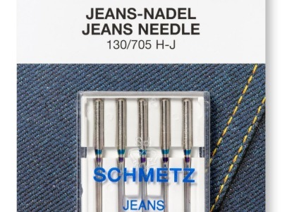 1Pck Jeans-Nadeln für die Nähmaschine von Schmetz Inhalt: 5 Stück - Nadeldicke NM 90
