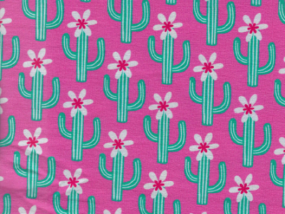 0,5m Sweat Cactus Blossom by jolijou Kaktus, pink grün - Auch in anderen Farben erhältlich.