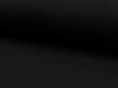 0,5m Bündchen glatt, schwarz black 069 - Auch in anderen Farben erhältlich.