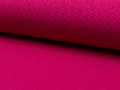 0,5m Bündchen glatt, fuchsia dunkel pink 017 - Auch in anderen Farben erhältlich.