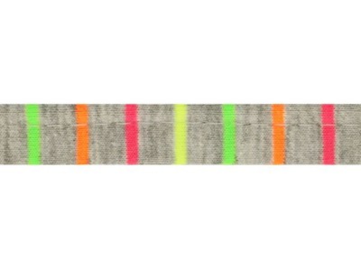 3m Oaki Doki Jersey Schrägband Streifen 2cm breit hellgrau neon - weitere Farben im Shop erhältlich