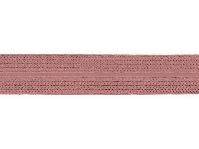 1m Jaquard Schrägband elastisch 20mm old rose altrosa - in verschiedenen Farben erhältlich