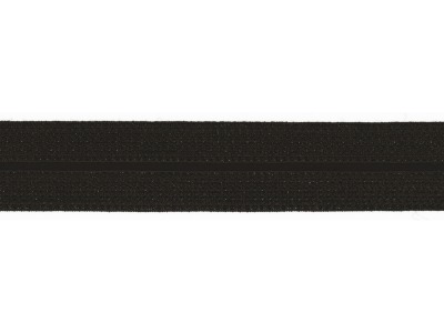 1m Jaquard Schrägband elastisch 20mm schwarz black - in verschiedenen Farben erhältlich