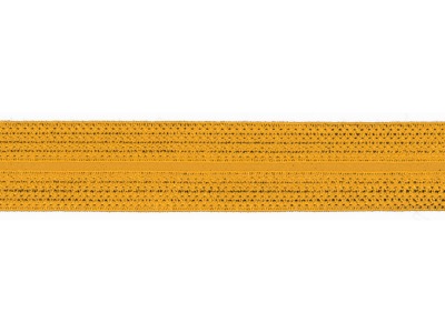 1m Jaquard Schrägband elastisch 20mm senf gelb - in verschiedenen Farben erhältlich
