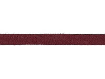 1m Baumwollkordel 12mm flach bordeaux dunkelrot - weitere Farben erhältlich