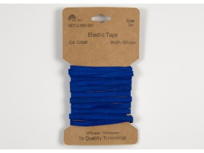 3m FLACHGUMMI Elastic Tape 5mm Kobalt blau royalblau - weitere Farben erhältlich