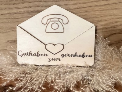 Geschenkverpackung für Handy Guthaben