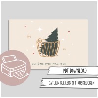 Schöne Weihnachten Karte zum Ausdrucken