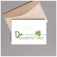 Du schaffst das Karte mit Kleeblatt zum Ausdrucken 2