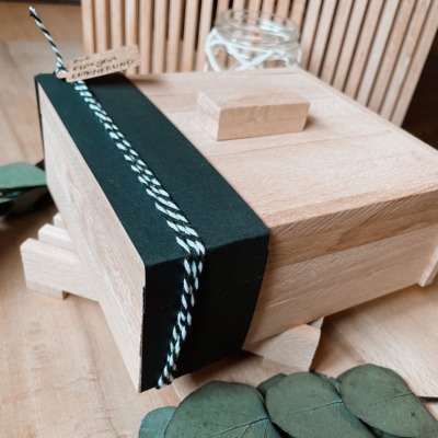 Trauerbox personalisiert Trauergeschenk-Für immer. Gedenkstein,Kerze,Trostlicht, Gedenklicht,