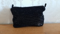 Umhängetasche Clutch schwarz Tasche Schminktasche Abendtasche Partytasche Glitzer 4