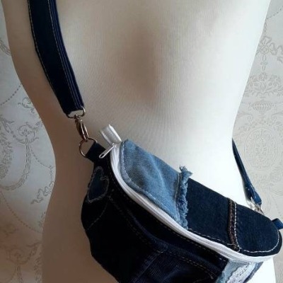 Bauchtasche Gürteltasche Crossbodybag Hipbag Jeans Upcycling
