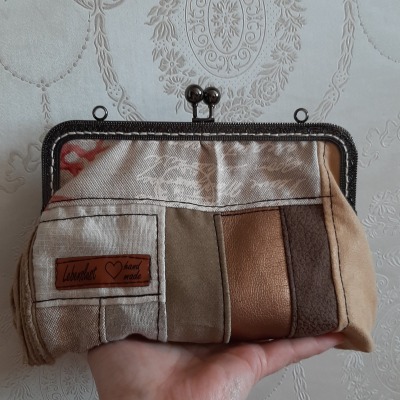 Kleine Tasche Clutch Patchwork Clipbörse