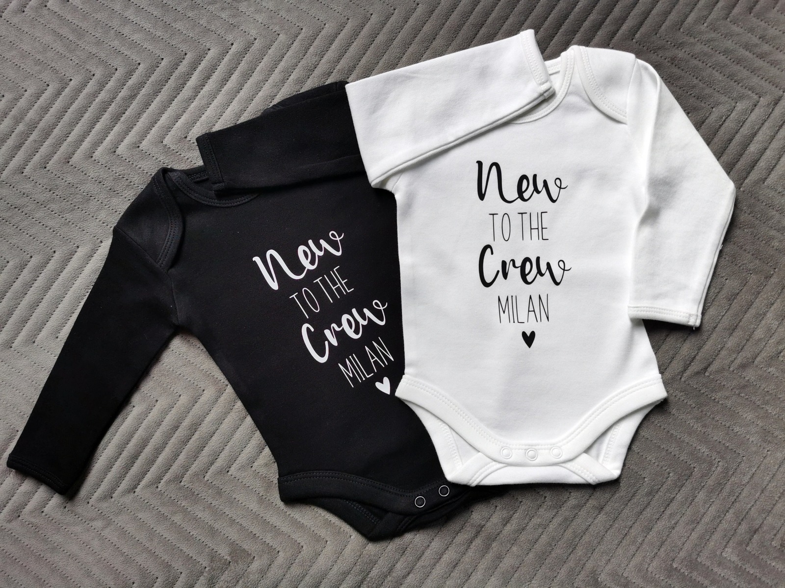 Longsleeve Babybody Personalisiert, Babykleidung, Neugeborenenbody, Geschenk zur Geburt Taufe 3