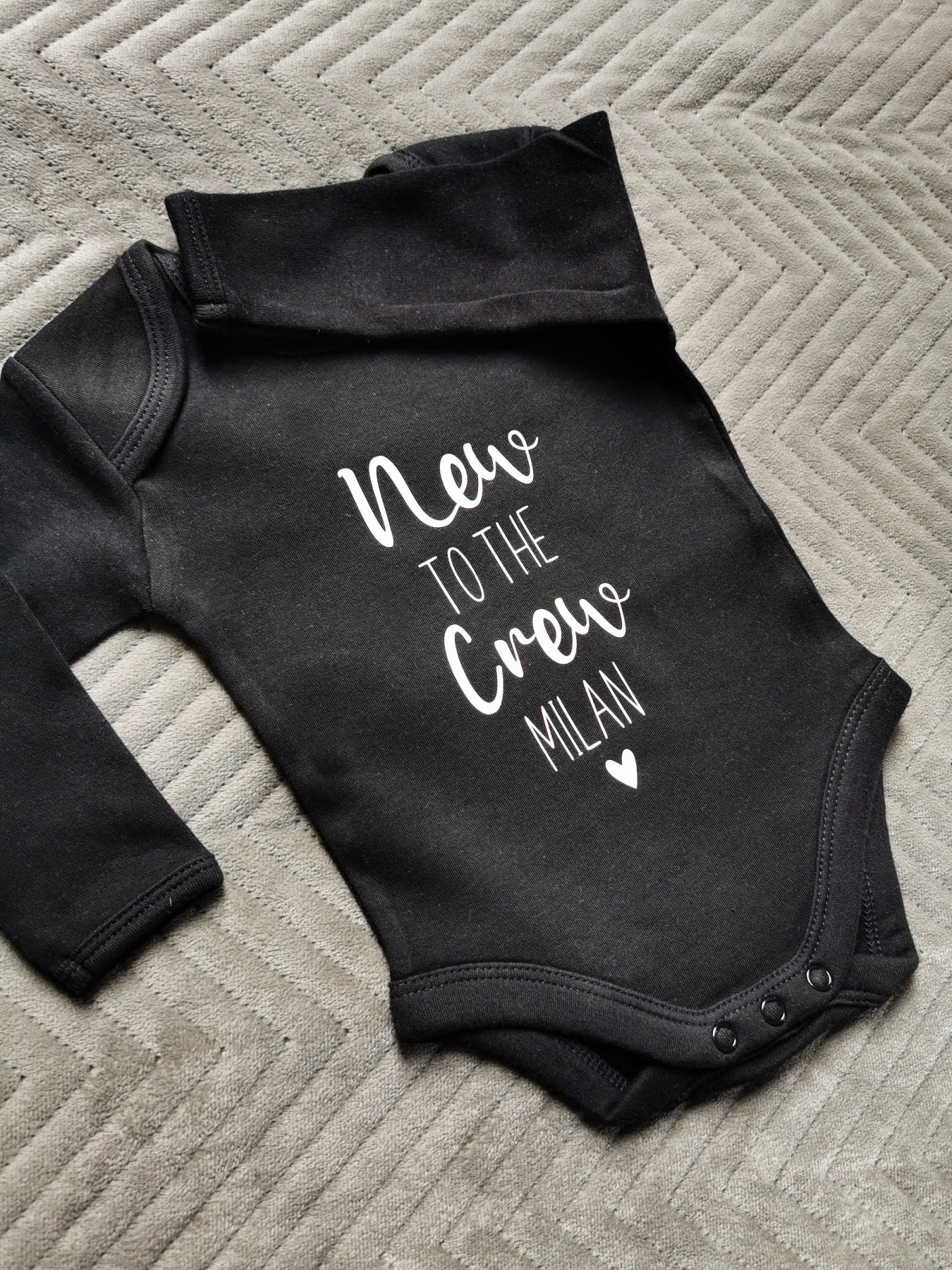 Longsleeve Babybody Personalisiert, Babykleidung, Neugeborenenbody, Geschenk zur Geburt Taufe 5