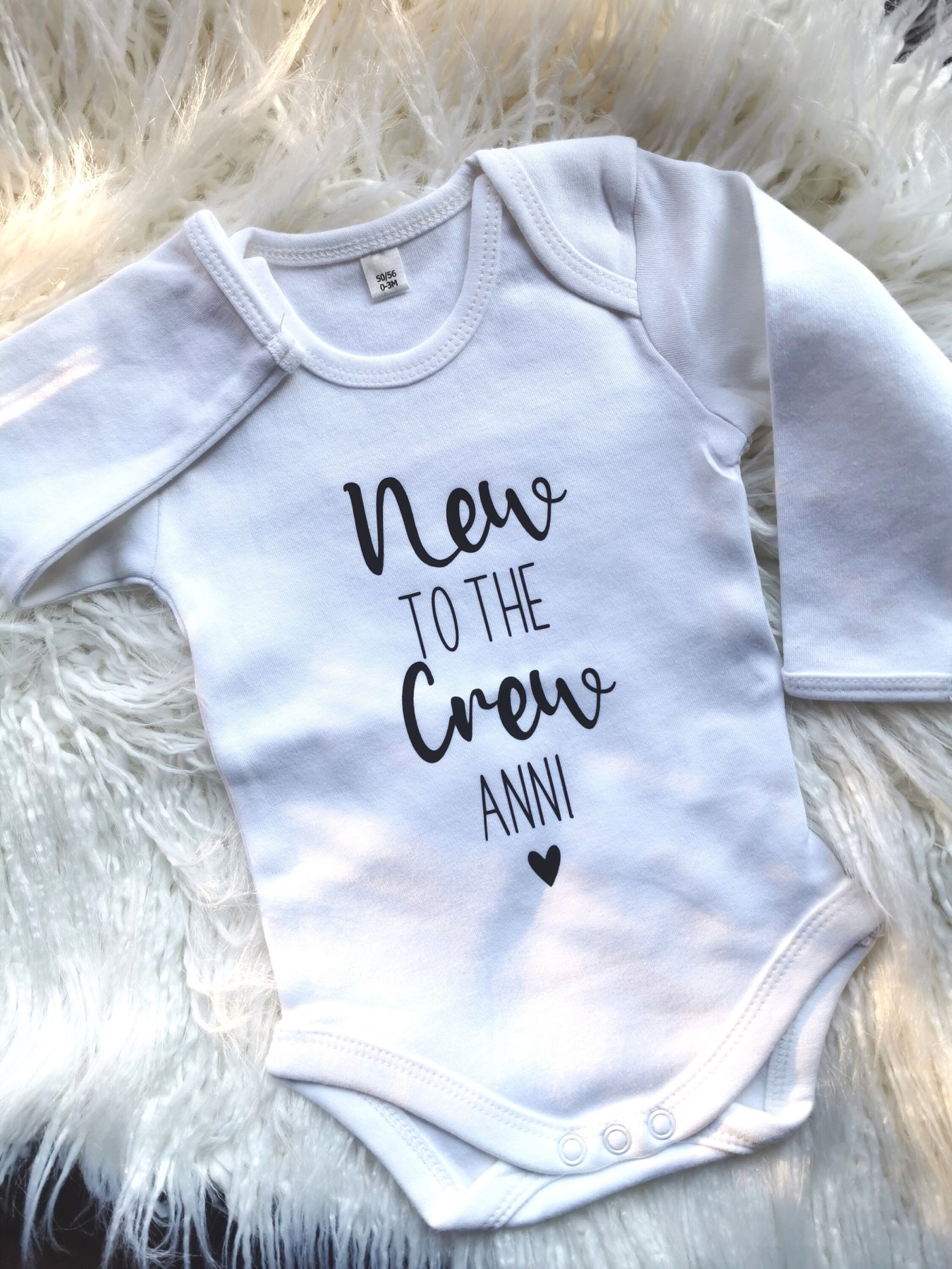 Longsleeve Babybody Personalisiert, Babykleidung, Neugeborenenbody, Geschenk zur Geburt Taufe 2