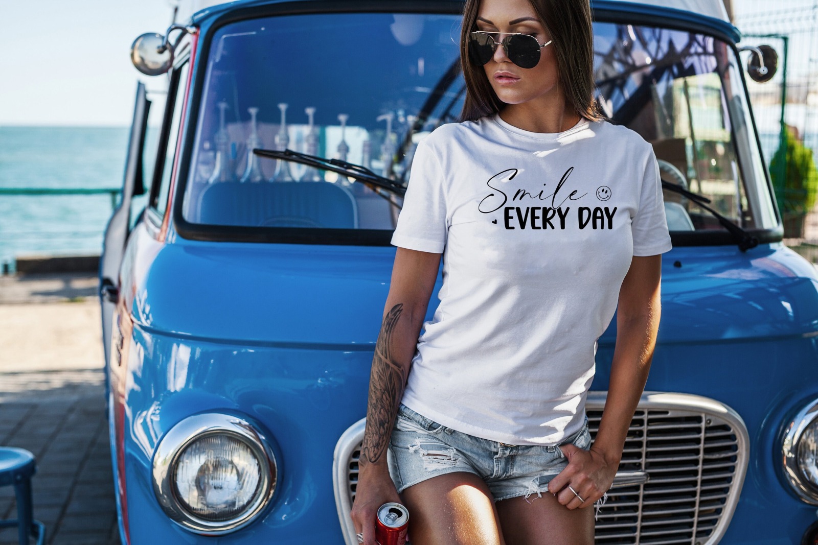 SMILE every Day Statement Shirt, Minimalistisch für die Frau 3