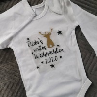 Babybody zum ersten Weihnachtsfest Personalisierbar mein erstes Weihnachten 2