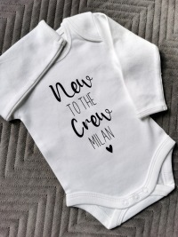 Longsleeve Babybody Personalisiert, Babykleidung, Neugeborenenbody, Geschenk zur Geburt Taufe 4