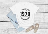 T-Shirt Geburtstagsshirt für Damen und Herren in Vintage 1950 2001 1976 Geburtstag Legende 3