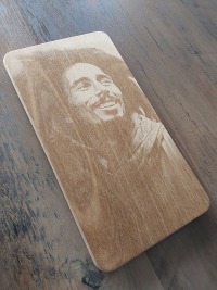 Wandbild Retro,Lasergravur in Buchenholz,Wanddeko,Porträt Rasta,Geschenkidee im Vintage