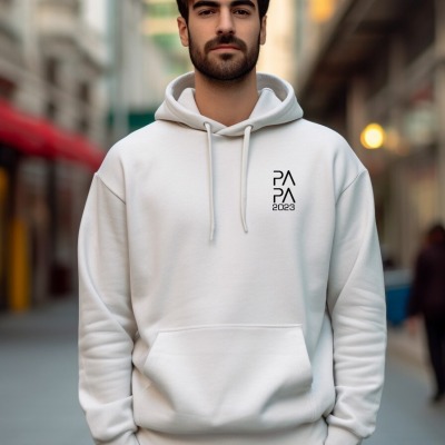 PAPA Hoody Papa, Vatertag, Schwangerschaftsverkündung, Geschenk Geburtstag , Personalisiert mit