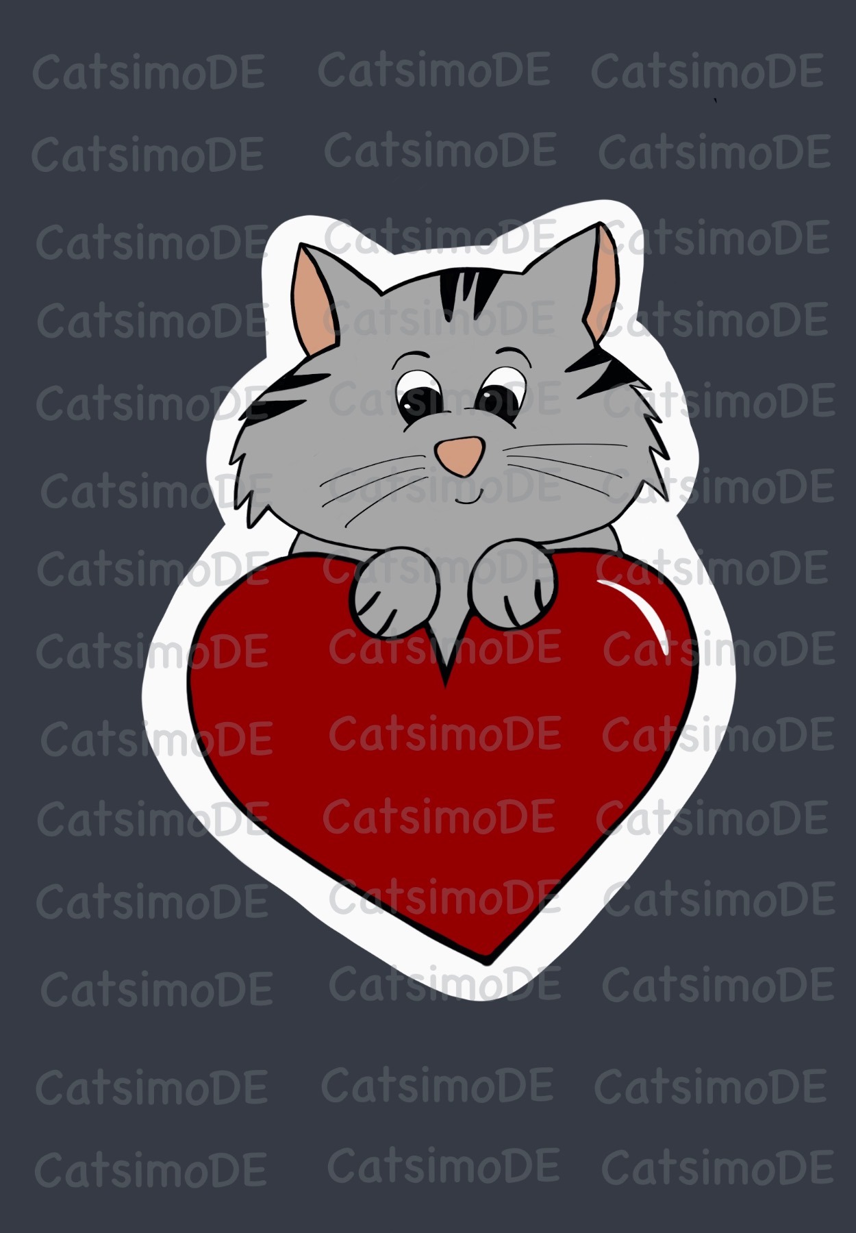 Digistamp Cat Heart 3