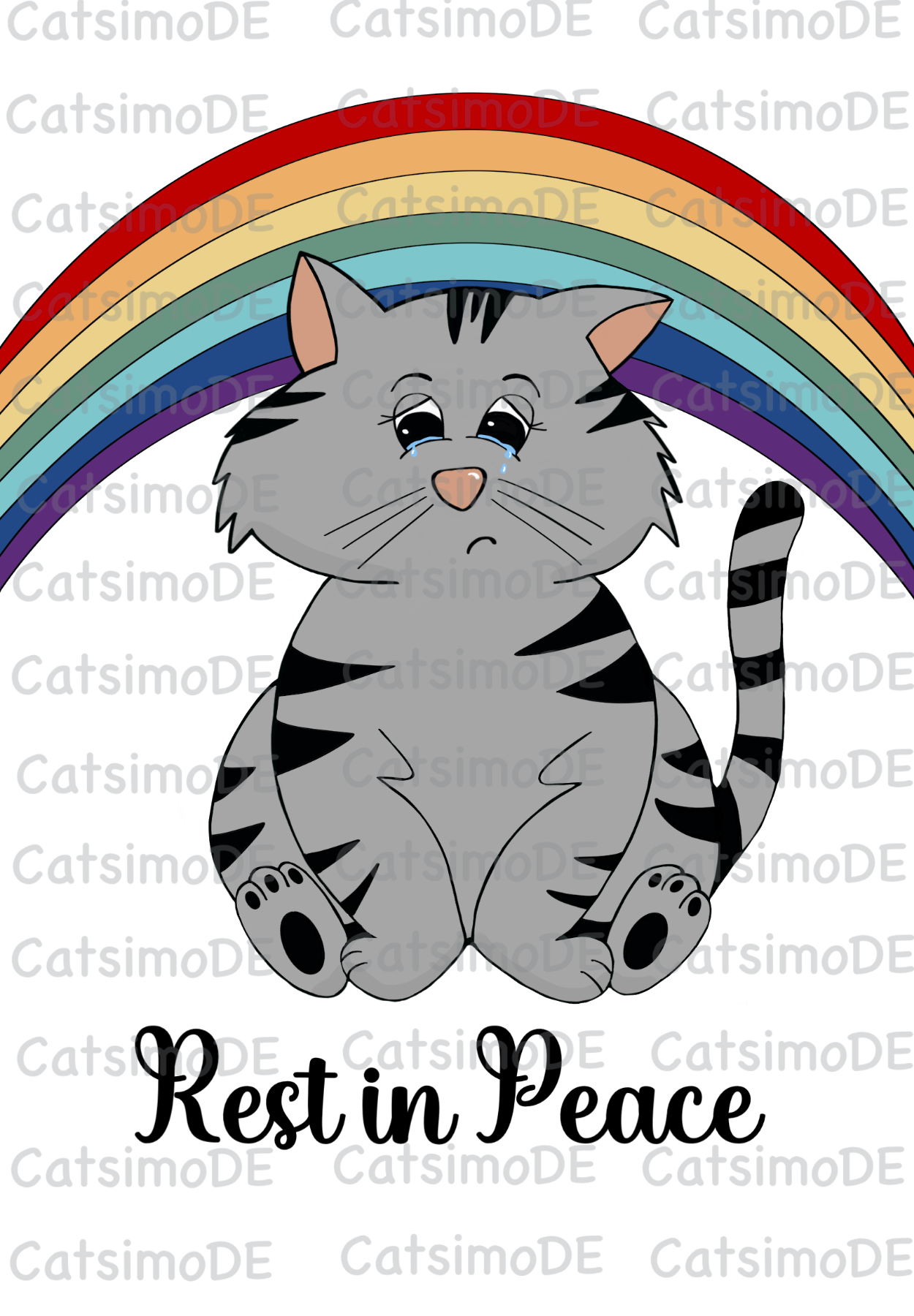 Digistamp Cat Rainbow