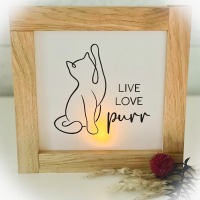 Leuchtrahmen Katze - Live Love Purr 2