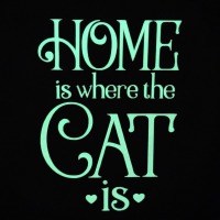Filz Aufsteller Home is where the cat is 3