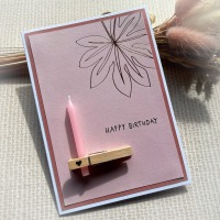 Grußkarte Happy Birthday Kerze 2