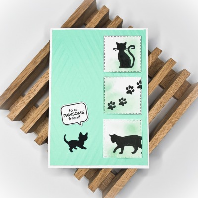 Grußkarte für Katzenliebhaber - Karte mit passendem Umschlag