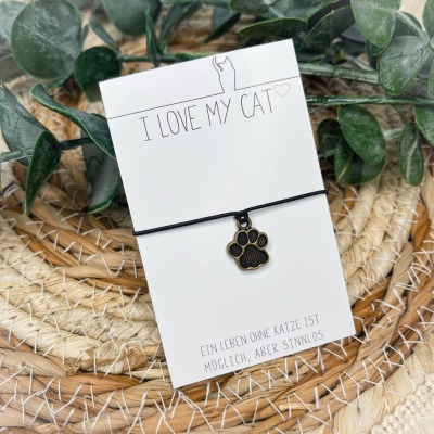 Wunscharmband Paws - Schmuckstück für Katzenliebhaber
