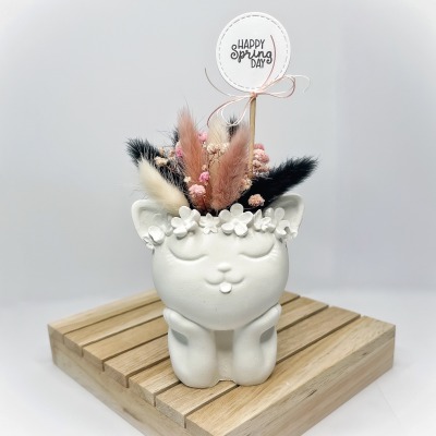 Dekoratives Blumenkätzchen - Vase Schale aus Raysin | Keraflott