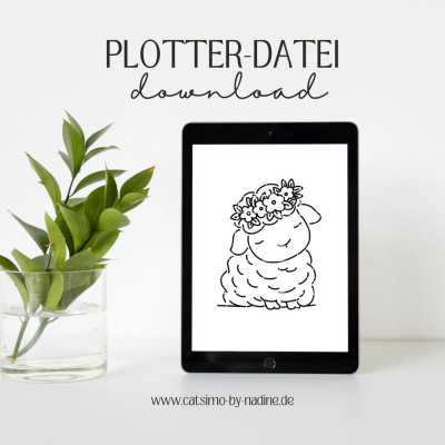 Plotterdatei Florales Schaf - Download | Plotterdateien SVG JPEG PNG