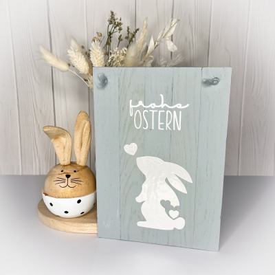Holzbild Frohe Ostern - In zwei Farben erhältlich