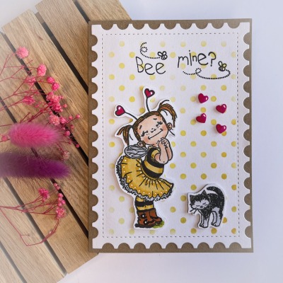 Grußkarte Bee Mine - Bienenkarte mit passendem Umschlag