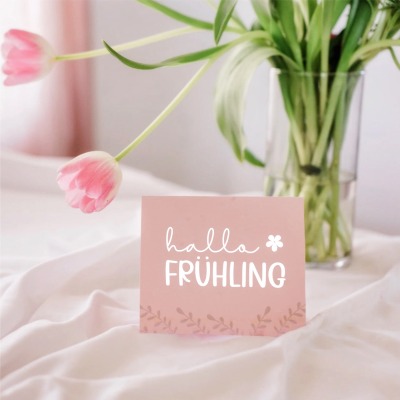 Vinylaufkleber Hallo Frühling - Vinylaufkleber für Dein Zuhause