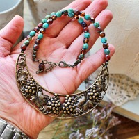 Vintage Style Statement Kette BUNCH OF GRAPES 8