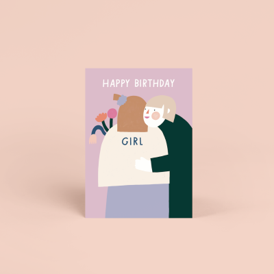 Postkarte - Happy Birthday Girl