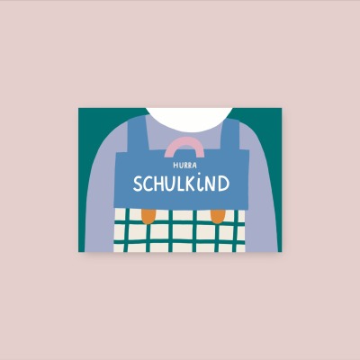 Postkarte / Kids - Hurra Schulkind